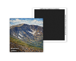Braeriach Scottish Munro Art Fridge Magnet – Cairngorms Mountain Keepsake